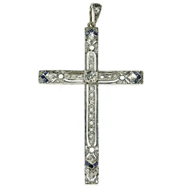 Portuguese Art Deco diamond cross (image 1 of 3)